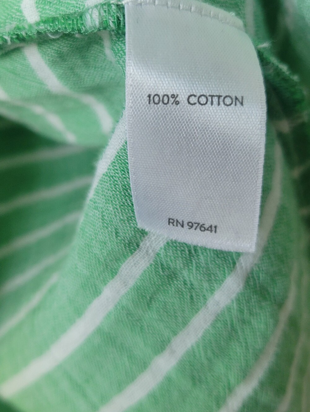 J. Jill Womens Size XL 100% Cotton Striped Button Up Seaglass/Mint Green - Picture 7 of 8